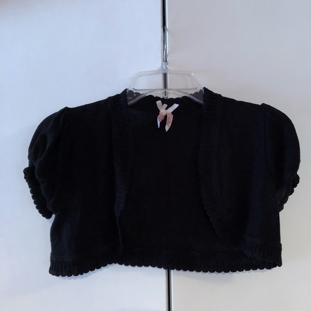 Black Cropped Cardigan